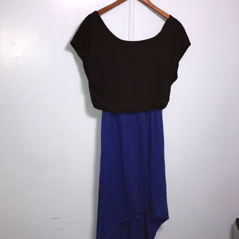 Black & Blue High Low Dress